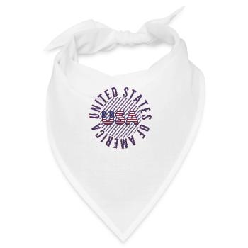 USA - Bandana - Weiß - Vorne