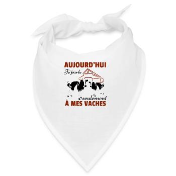 Kuh Shirt • Meine Kühe • Geschenkkuh - Bandana - Weiß - Vorne