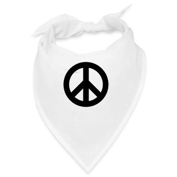 Peace Logo - Bandana - Weiß - Vorne