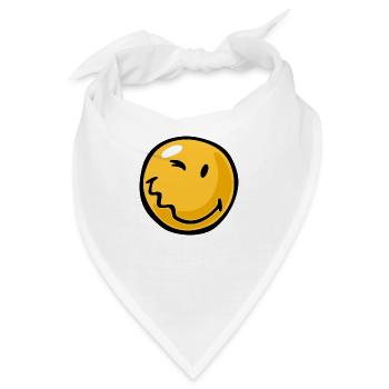 Smiley stung - Bandana - Weiß - Vorne