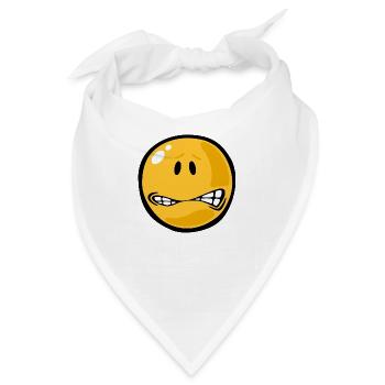 Smiley fear stressed - Bandana - Weiß - Vorne