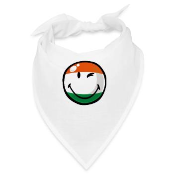Smiley India - Bandana - Weiß - Vorne
