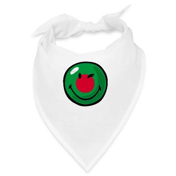 Smiley Flag Bangladesh - Bandana - Weiß - Vorne