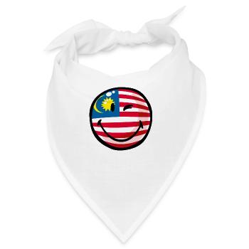 Smiley Flag Malaysia - Bandana - Weiß - Vorne
