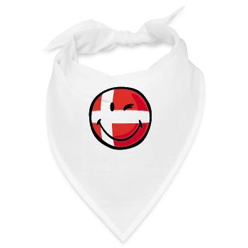 Smiley Flag Denmark - Bandana - Weiß - Vorne