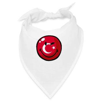 Smiley Flag Turkey - Bandana - Weiß - Vorne