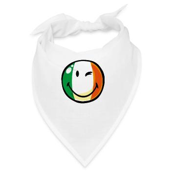 Smiley Flag Ireland - Bandana - Weiß - Vorne