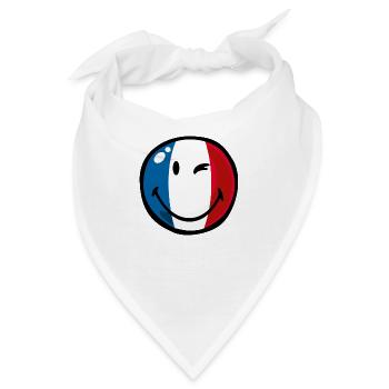 Smiley Flag France - Bandana - Weiß - Vorne