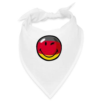 Smiley Flag Germany - Bandana - Weiß - Vorne