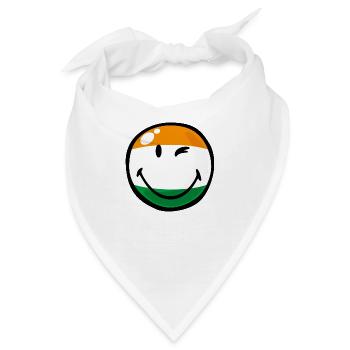 Smiley India - Bandana - Weiß - Vorne
