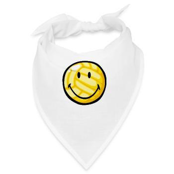 Smiley Volleyball - Bandana - Weiß - Vorne