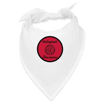 Volleyball - Volley Ball - Volley-Ball - Sport - Bandana - Weiß - Vorne