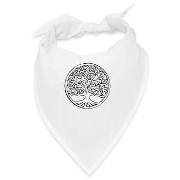 Lebensbaum Mandala Spirit - Bandana - Weiß - Vorne