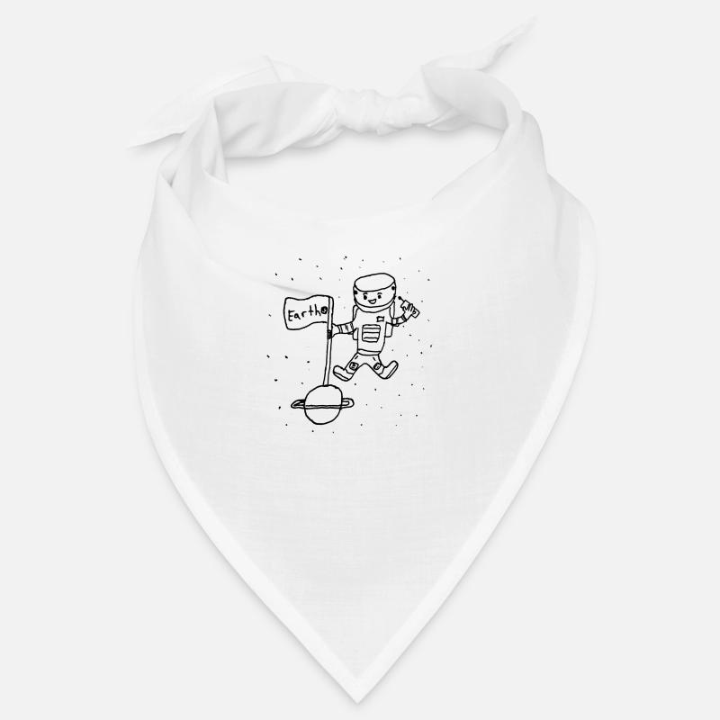 Comic Astronaut im Weltall - Bandana - Weiß