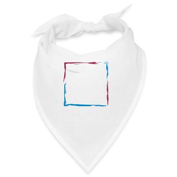 bunter rahmen quadrat umrandung viereck eckig pins - Bandana - Weiß - Vorne