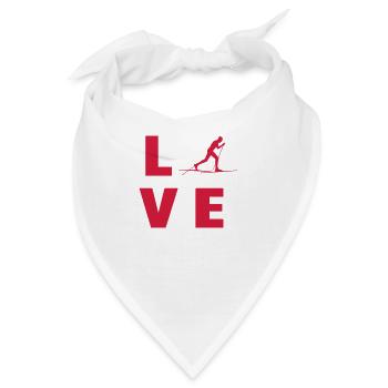 Langlaufen / Langlauf / eislaufen / Langläufer - Bandana - Weiß - Vorne