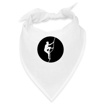 kletterer rund sonne mond nacht freeclimber gipfel - Bandana - Weiß - Vorne