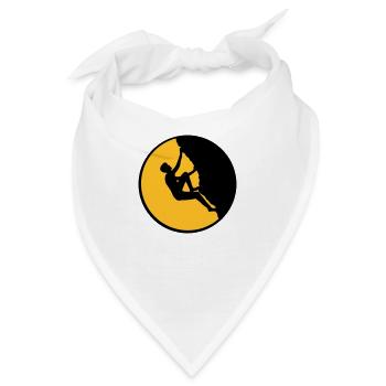 nacht mond rund kreis steilwand freeclimber gipfel - Bandana - Weiß - Vorne