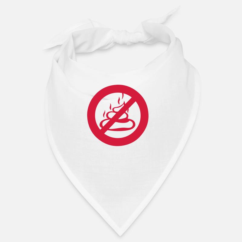 panneau interdit panneau chier caca merde Bandana