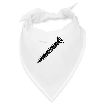 Schraube - Bandana - Weiß - Vorne