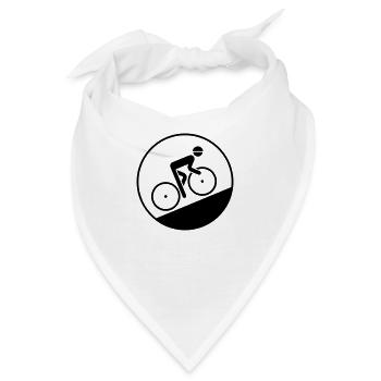 Radfahrer Bergauf (Fahrrad / Rennrad) - Bandana - Weiß - Vorne