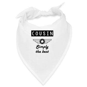 Onkel / Tante / Vetter / Cousin / Kusine - Bandana - Weiß - Vorne