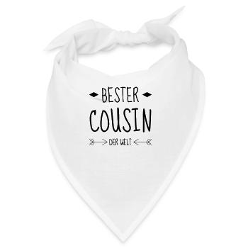 Onkel / Tante / Vetter / Cousin / Kusine - Bandana - Weiß - Vorne