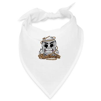 Rock Climber mit Seil - Kletter T-Shirt - Bandana - Weiß - Vorne