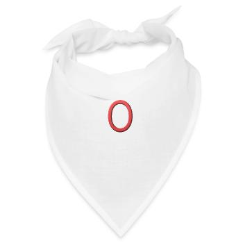 O - Buchstabe - Bandana - Weiß - Vorne
