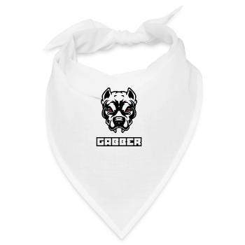 Gabber Dog Raver Party Festival Geschenk - Bandana - Weiß - Vorne
