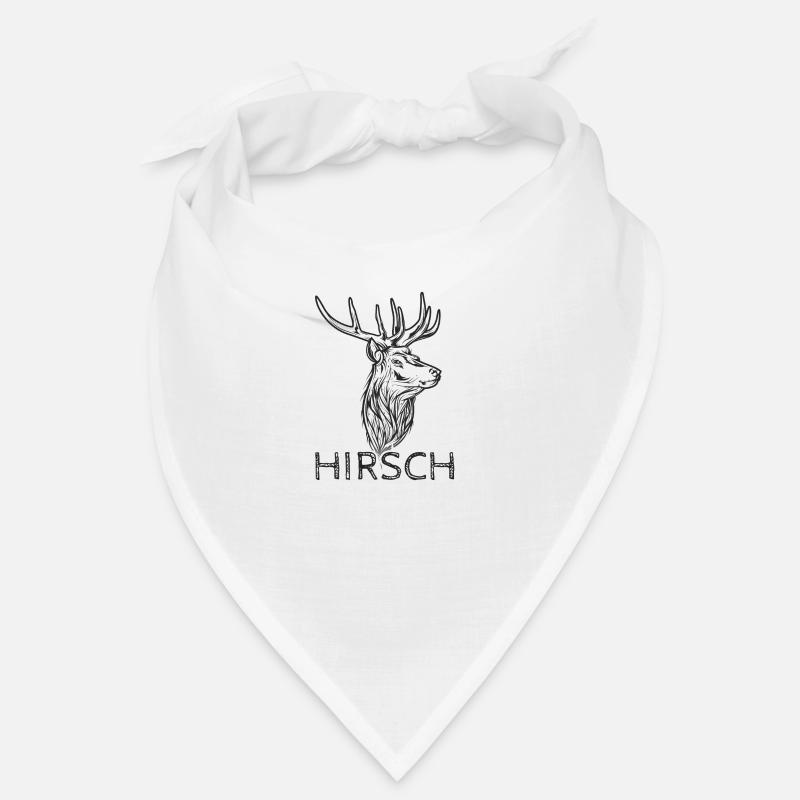 Hirsch - Bandana - Weiß