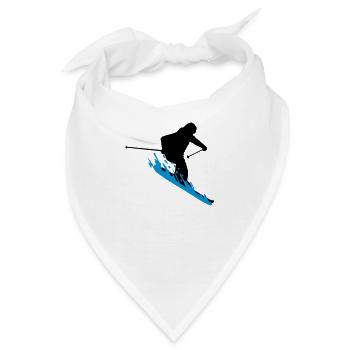 Skifahrer, skifahren - Bandana - Weiß - Vorne