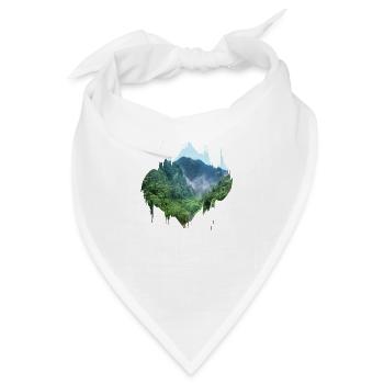 Regenwald Urwald Amazonas Farbfleck Geschenk - Bandana - Weiß - Vorne