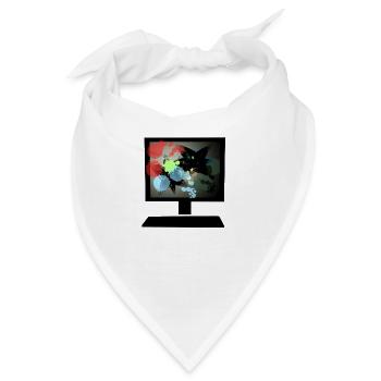 bunter Pc - Bandana - Weiß - Vorne