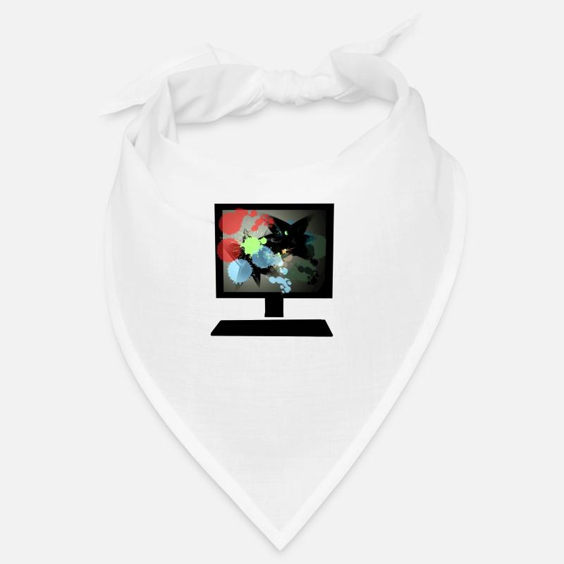 bunter Pc - Bandana - Weiß
