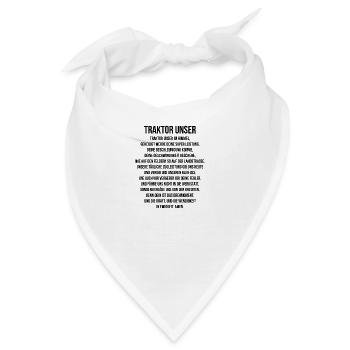 Traktor Acker Gebet Amen Landwirt Bauer Geschenk - Bandana - Weiß - Vorne