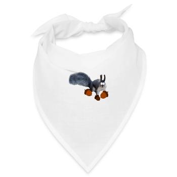 Comic Eichhörnchen - Bandana - Weiß - Vorne