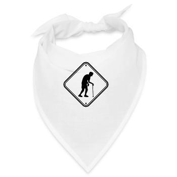 Vorsicht Altenheim Schild - Bandana - Weiß - Vorne