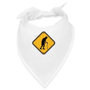 Achtung Altenheim Schild - Bandana - Weiß - Vorne