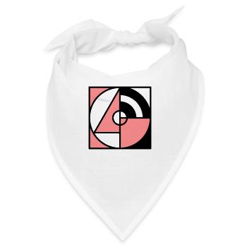 Geometrie Quadrat - Bandana - Weiß - Vorne