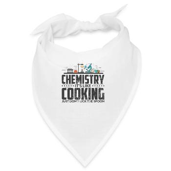 Chemiker der im Labor forscht - Bandana - Weiß - Vorne