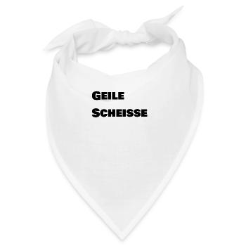 Geile Scheisse - Bandana - Weiß - Vorne
