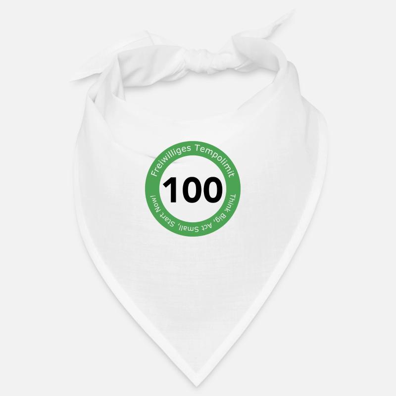 Freiwilliges Tempolimit 100 - Bandana - Weiß