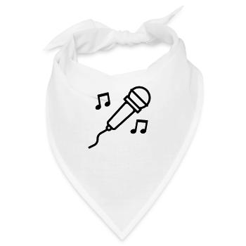 singen - Bandana - Weiß - Vorne