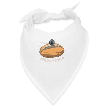 Sparbrötchen Sparschwein Semmel - Bandana - Weiß - Vorne