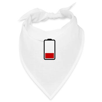 Batterie Leer - Bandana - Weiß - Vorne