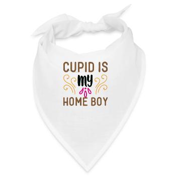 Cupid is my homeboy Geschenk Valentinstag Idee - Bandana - Weiß - Vorne