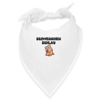 Schweinchen Schlau - Bandana - Weiß - Vorne