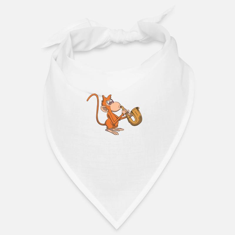 Singe joue du saxophone Bandana