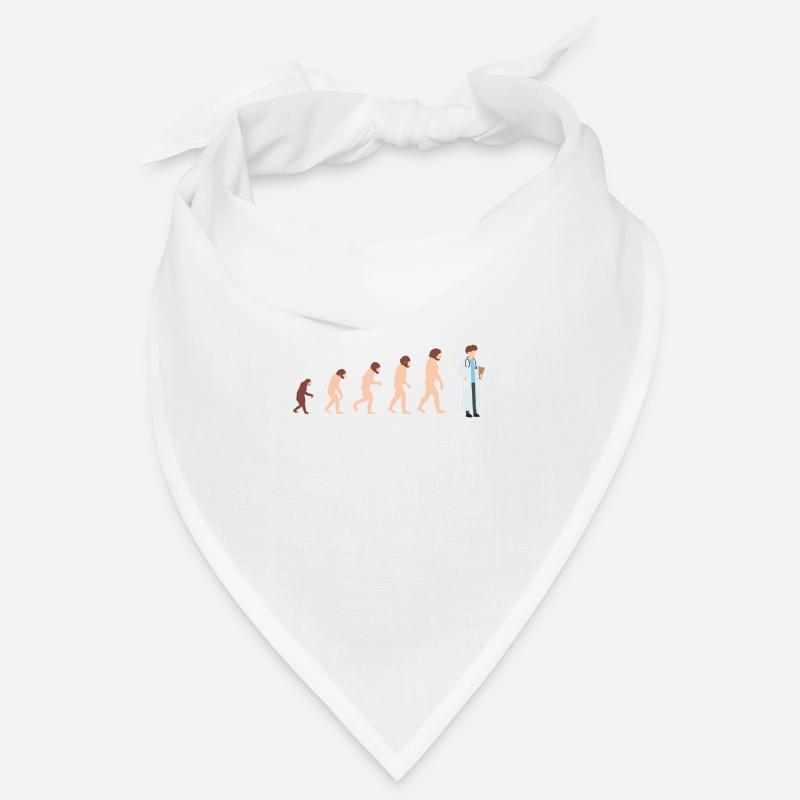 Evolution doctor doctor Funny gift idea - Bandana - white